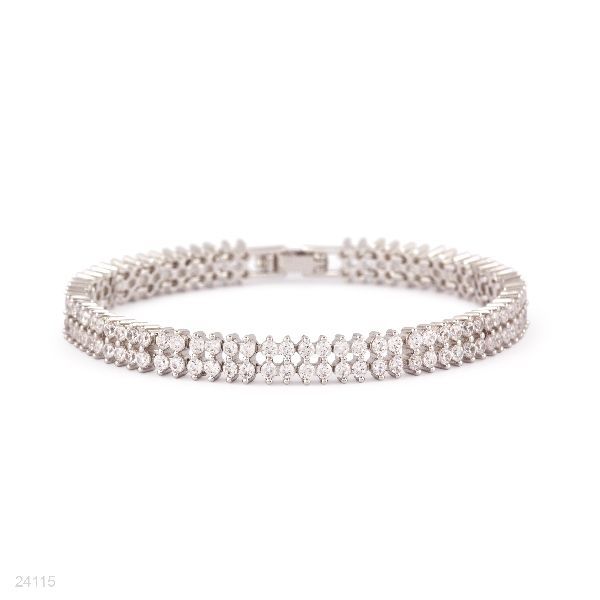 Ava 10-Diamanten Armring - Dünn