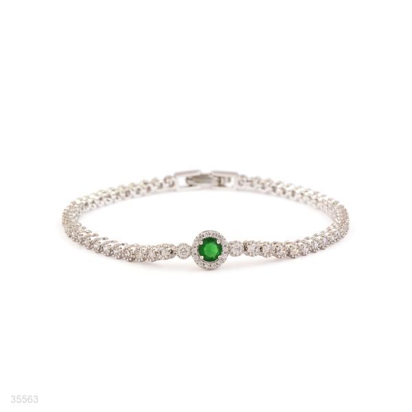 Amber Armband - Roségold / Rotes Muster