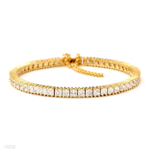 Goldenes | Kleeblatt-Diamant-Armband