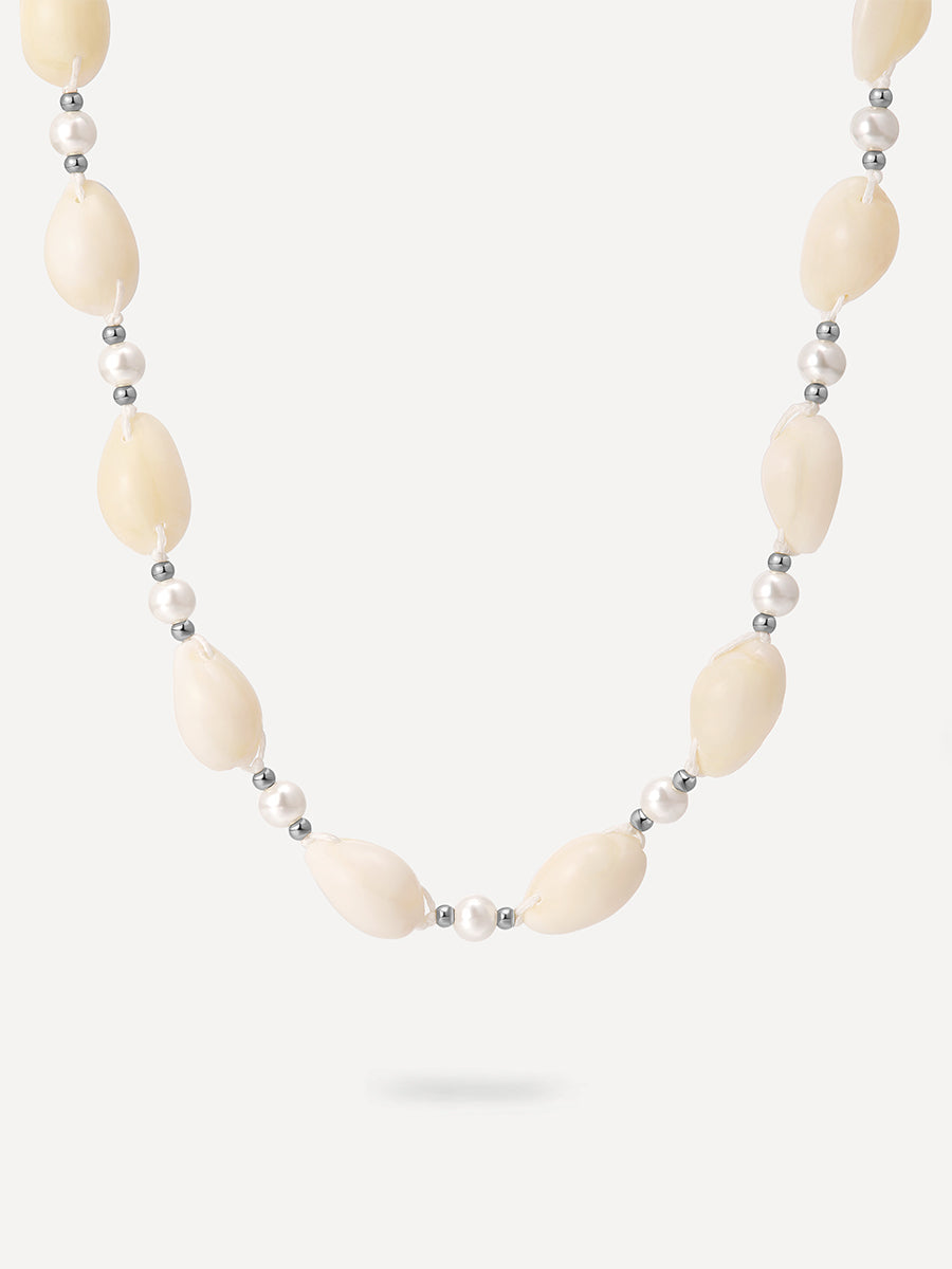 Coki Melli Halskette - Weiß / Gold Diamant