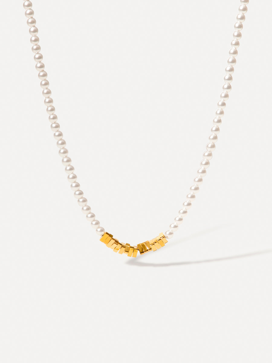 Coki Long Melli Halskette - Orange / Gold